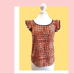 Ann Taylor Ruffle Sleeve Top